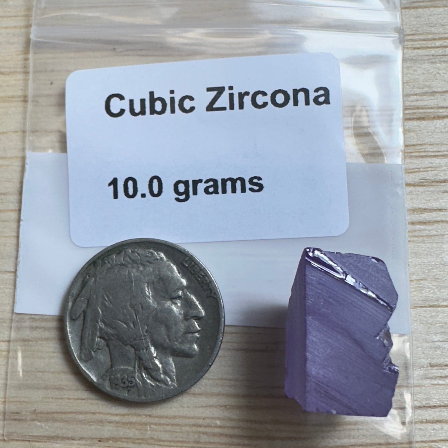 10.0 gram CUBIC ZIRCON Facet Rough