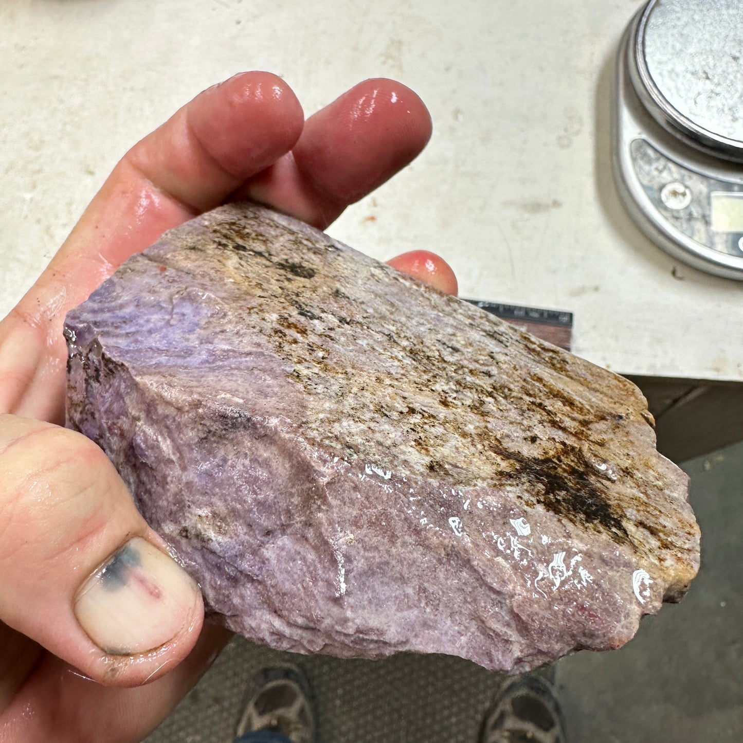 TURKISH PURPLE JADEITE Faced Rough - 1.65 Pounds