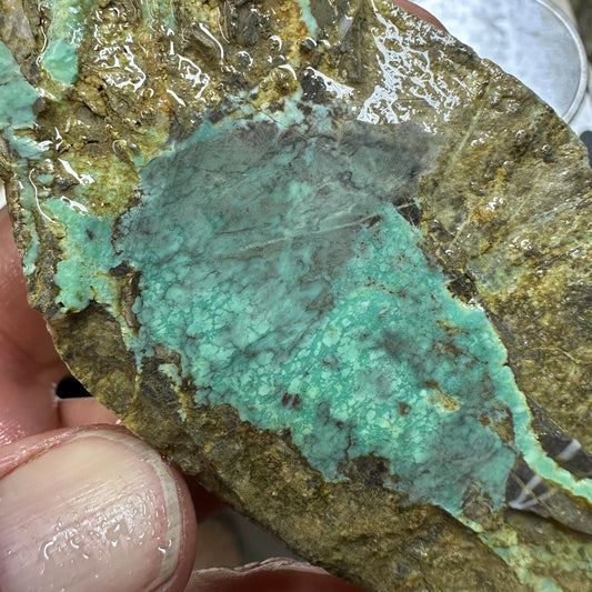 BROKEN ARROW VARISCITE Trimmed Rough Slab - 103 grams
