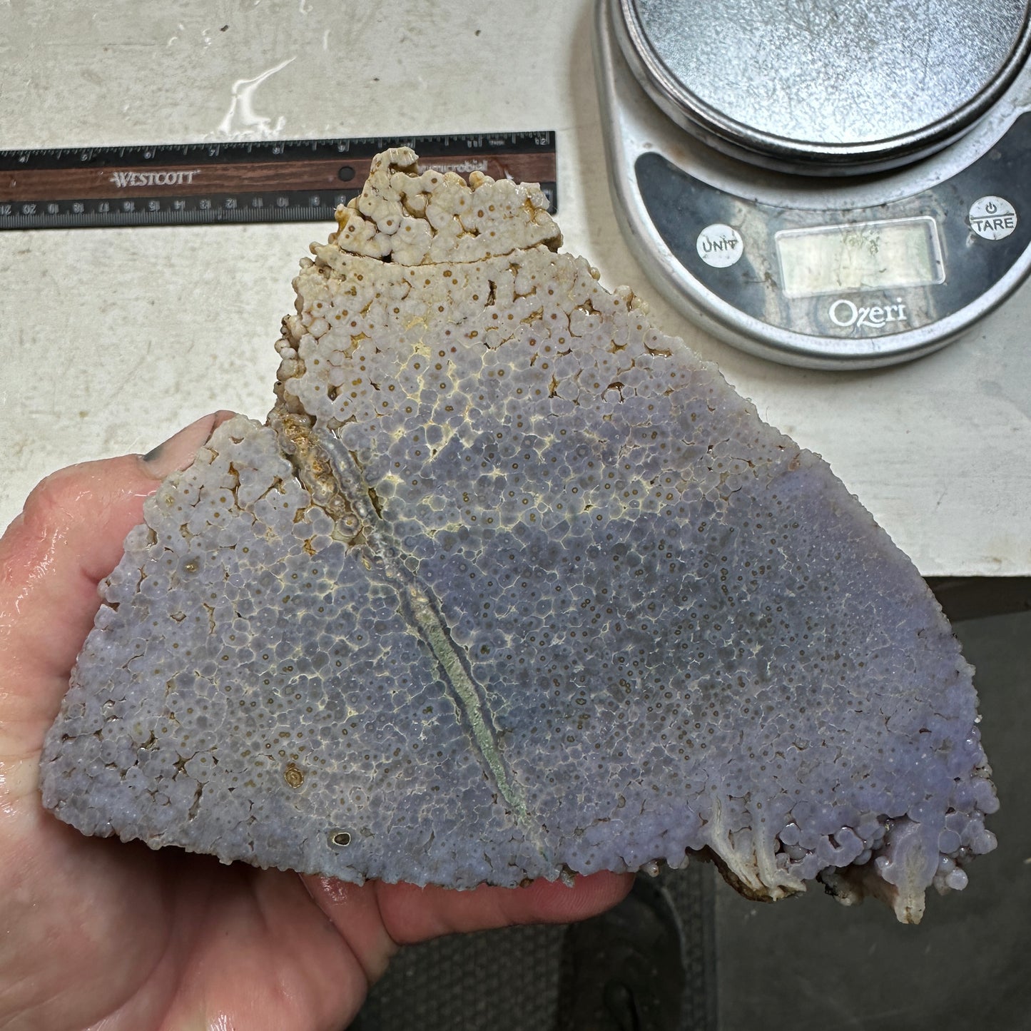 GRAPE AGATE Faced Rough - 3.68 Pounds