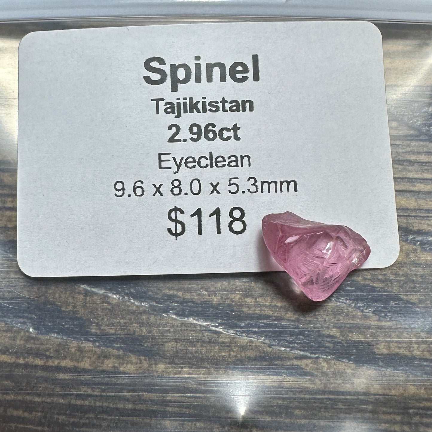 2.96ct Tajik SPINEL Facet Rough