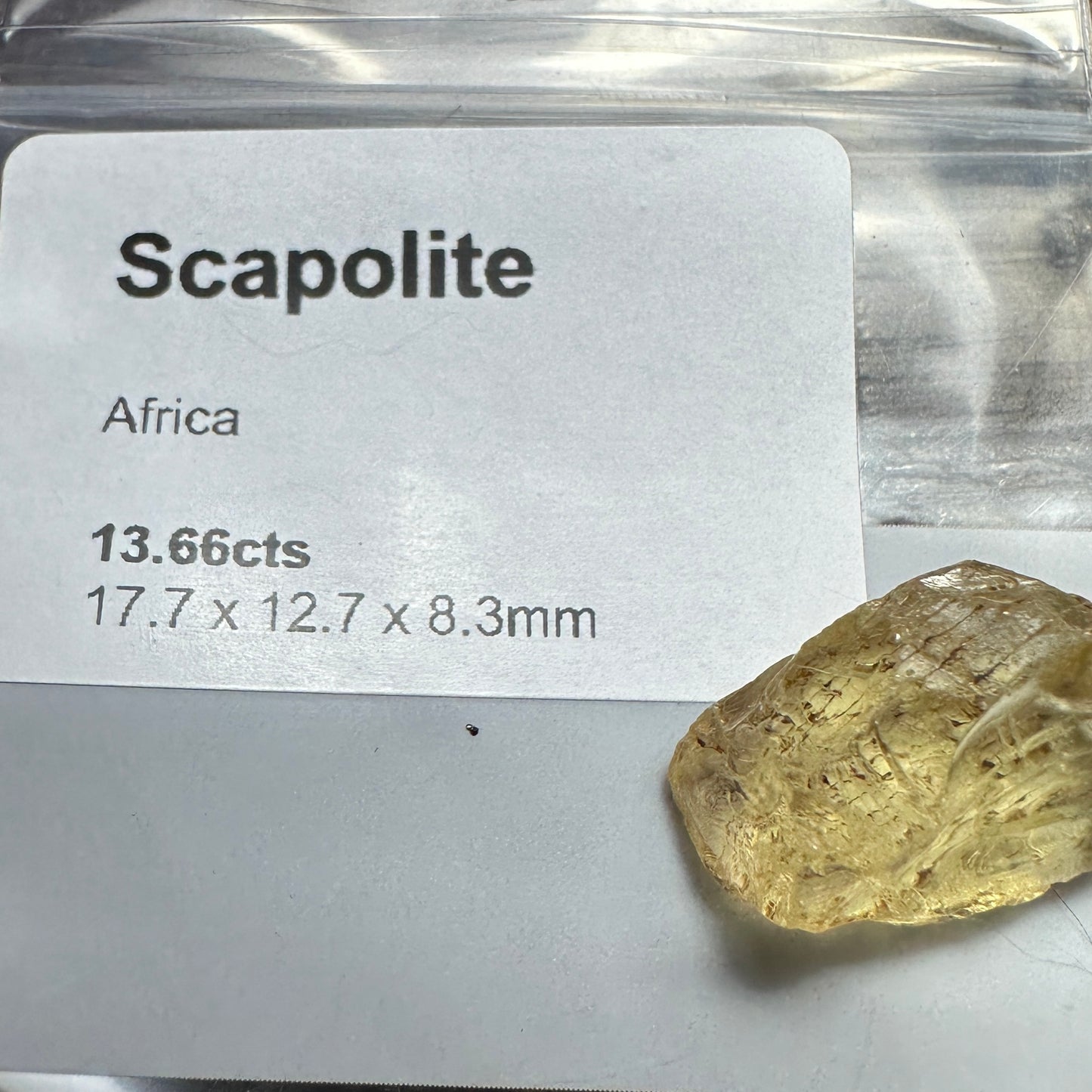 13.66ct SCAPOLITE Facet Rough