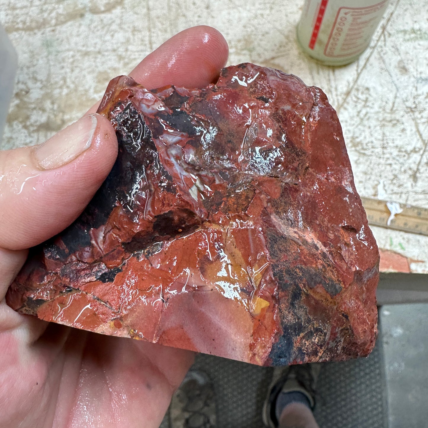 MESCALERO JASPER Faced Rough - 1.58 Pounds