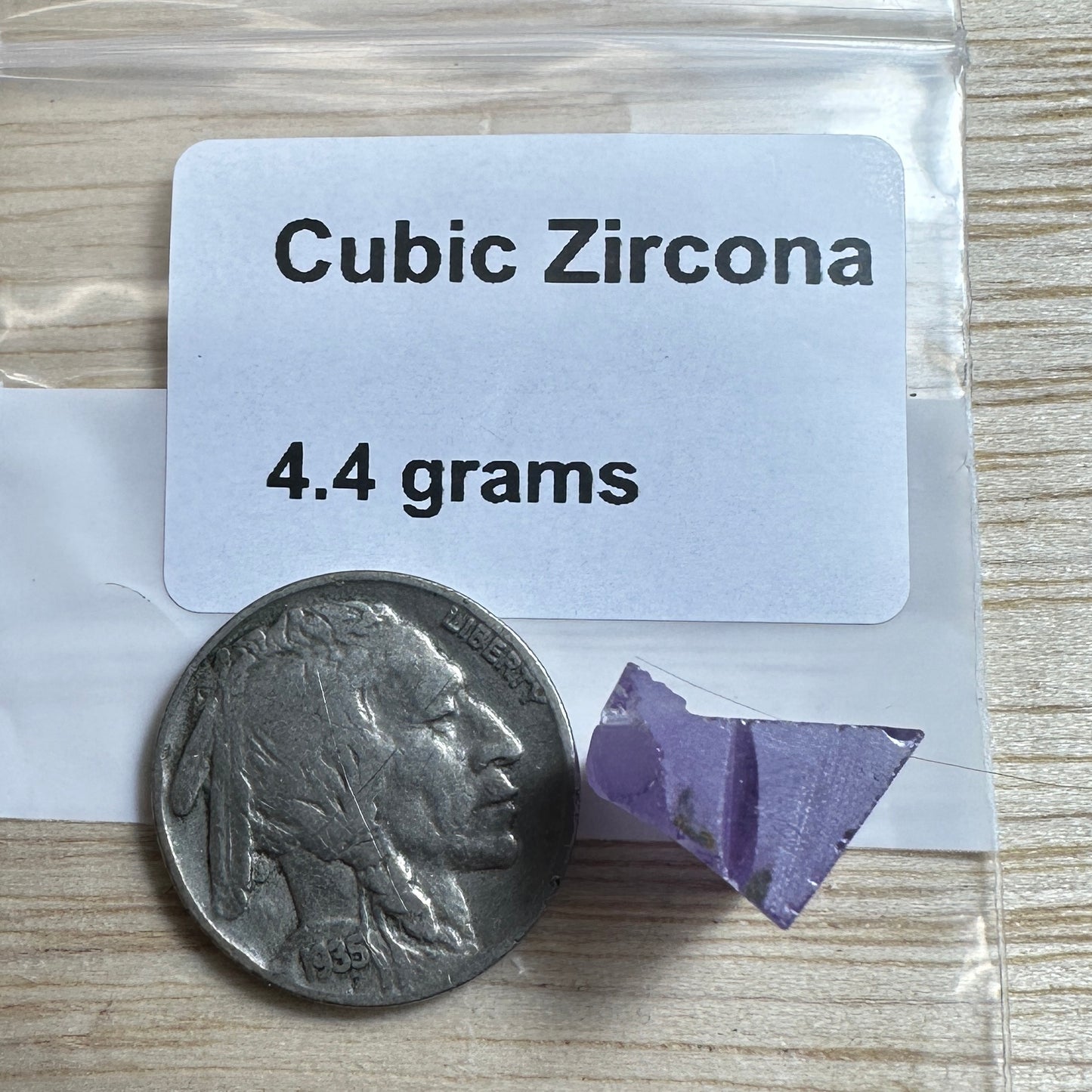 4.4 gram CUBIC ZIRCON Facet Rough