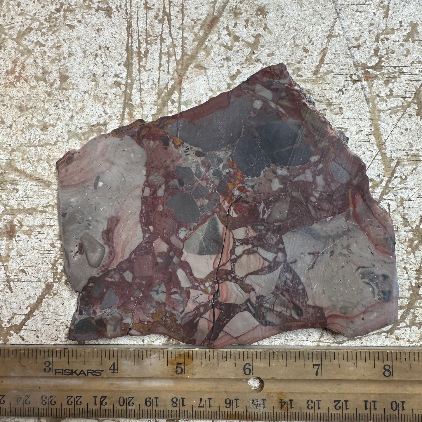 MESCALERO BRECCIA JASPER Slab - 176 grams