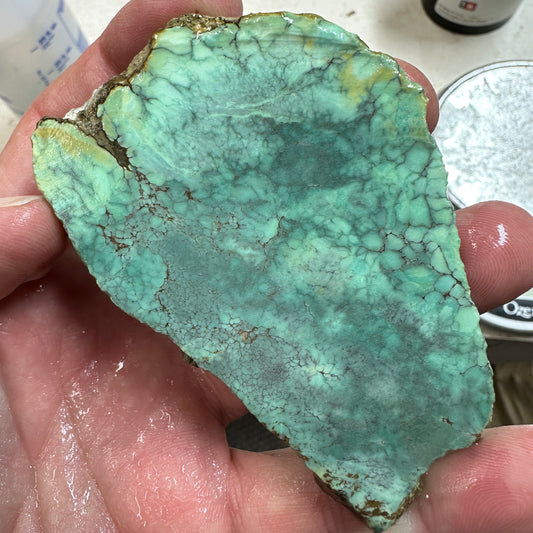 BROKEN ARROW VARISCITE Trimmed Rough Slab - 91 grams