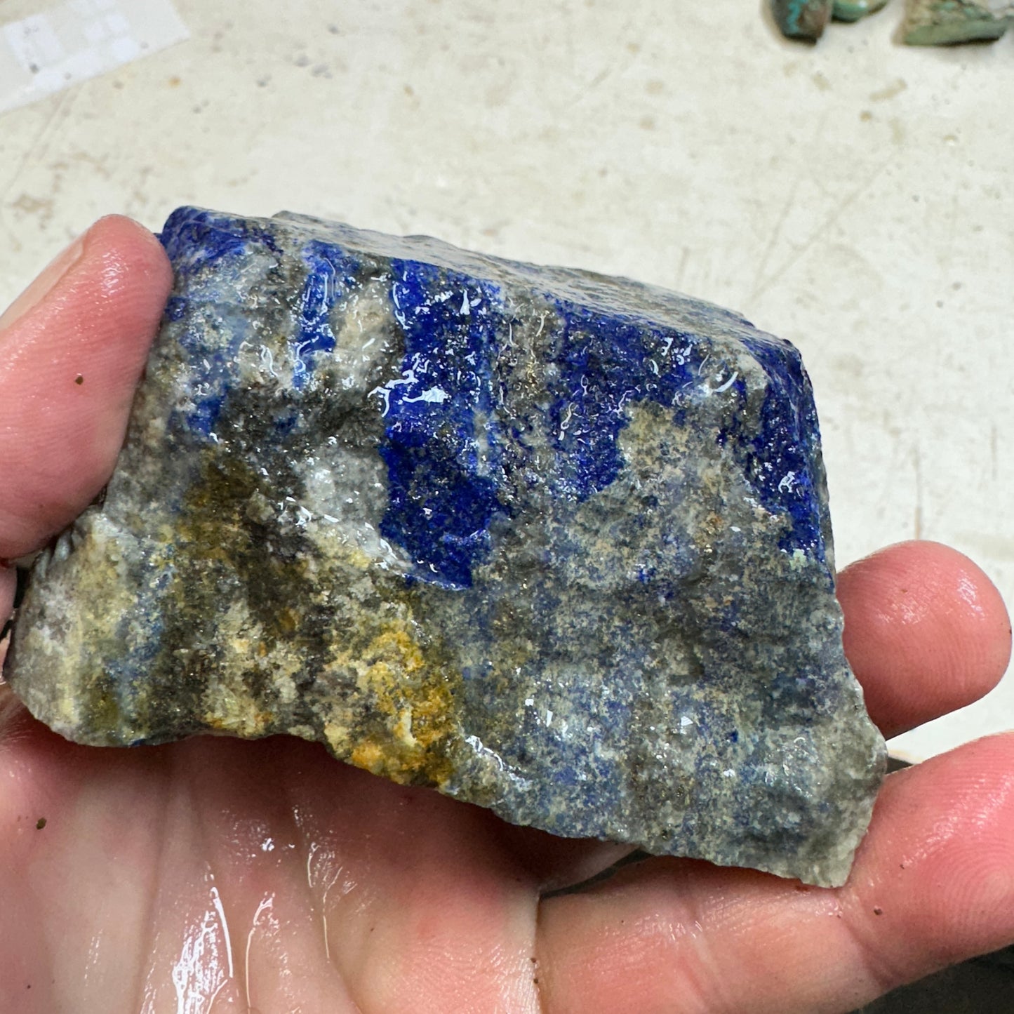LAPIS LAZULI Faced Rough 1.06 pounds