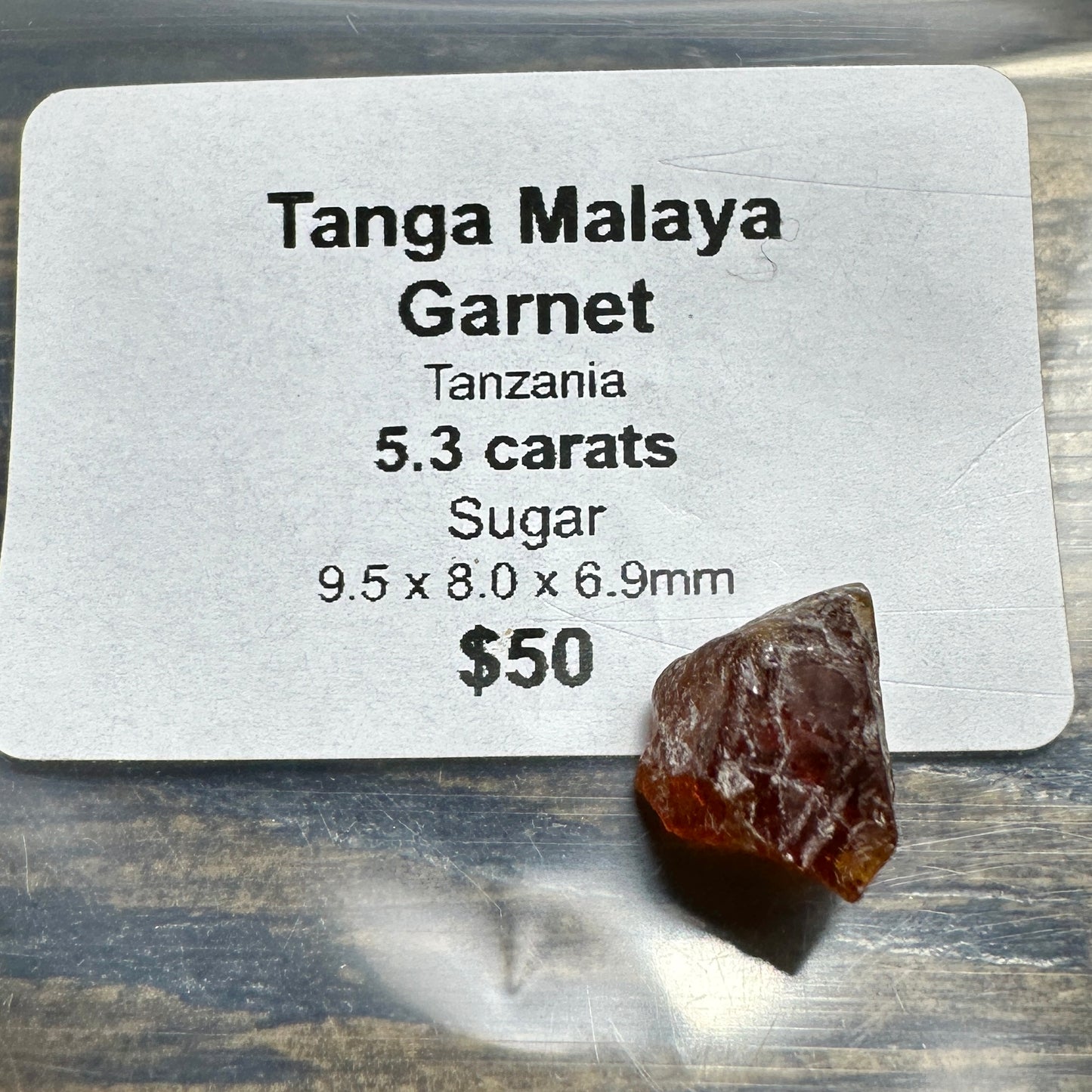 5.3ct TANGA MALAYA GARNET Facet Rough