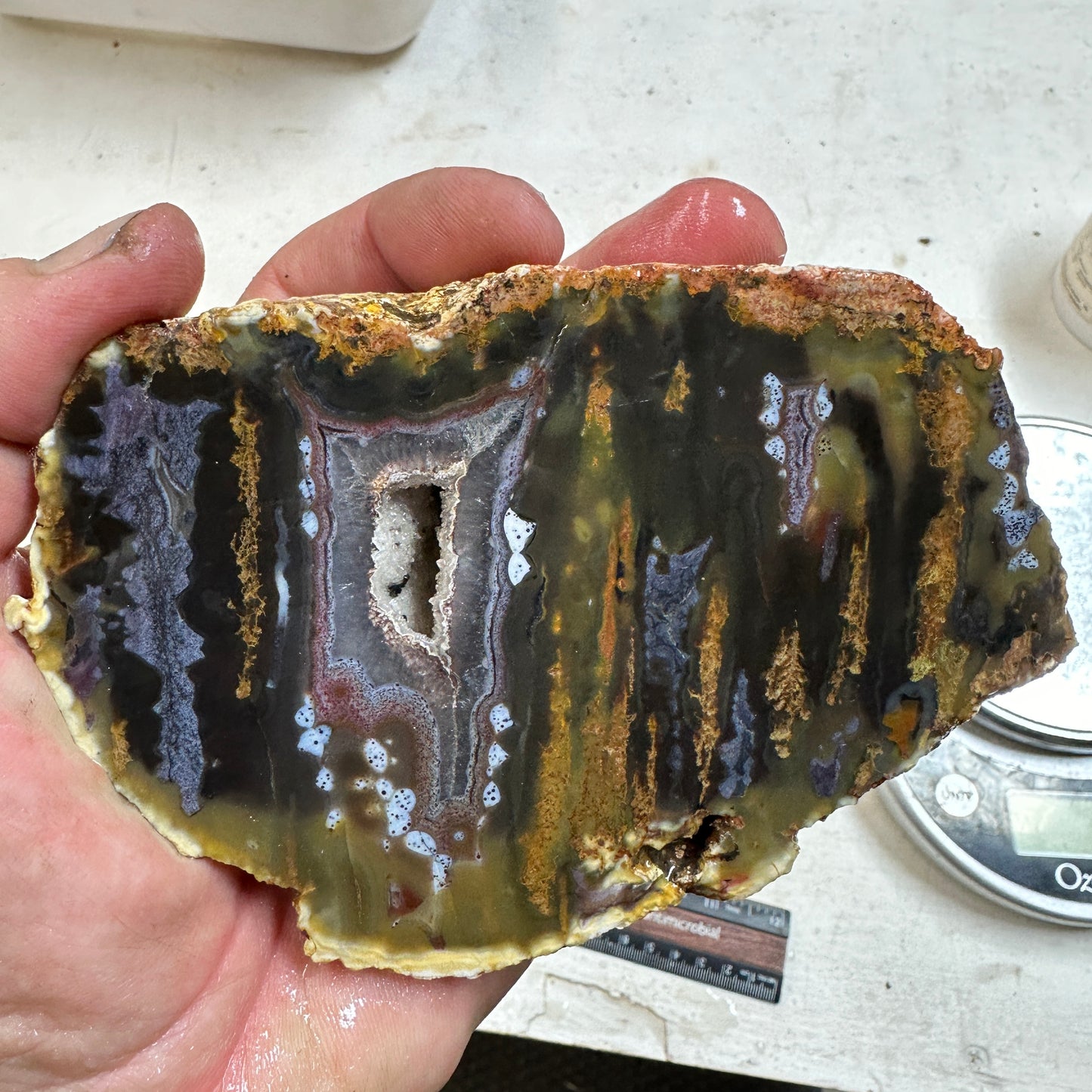 EAST TIMOR AGATE Faced Rough - 1.71 Pounds