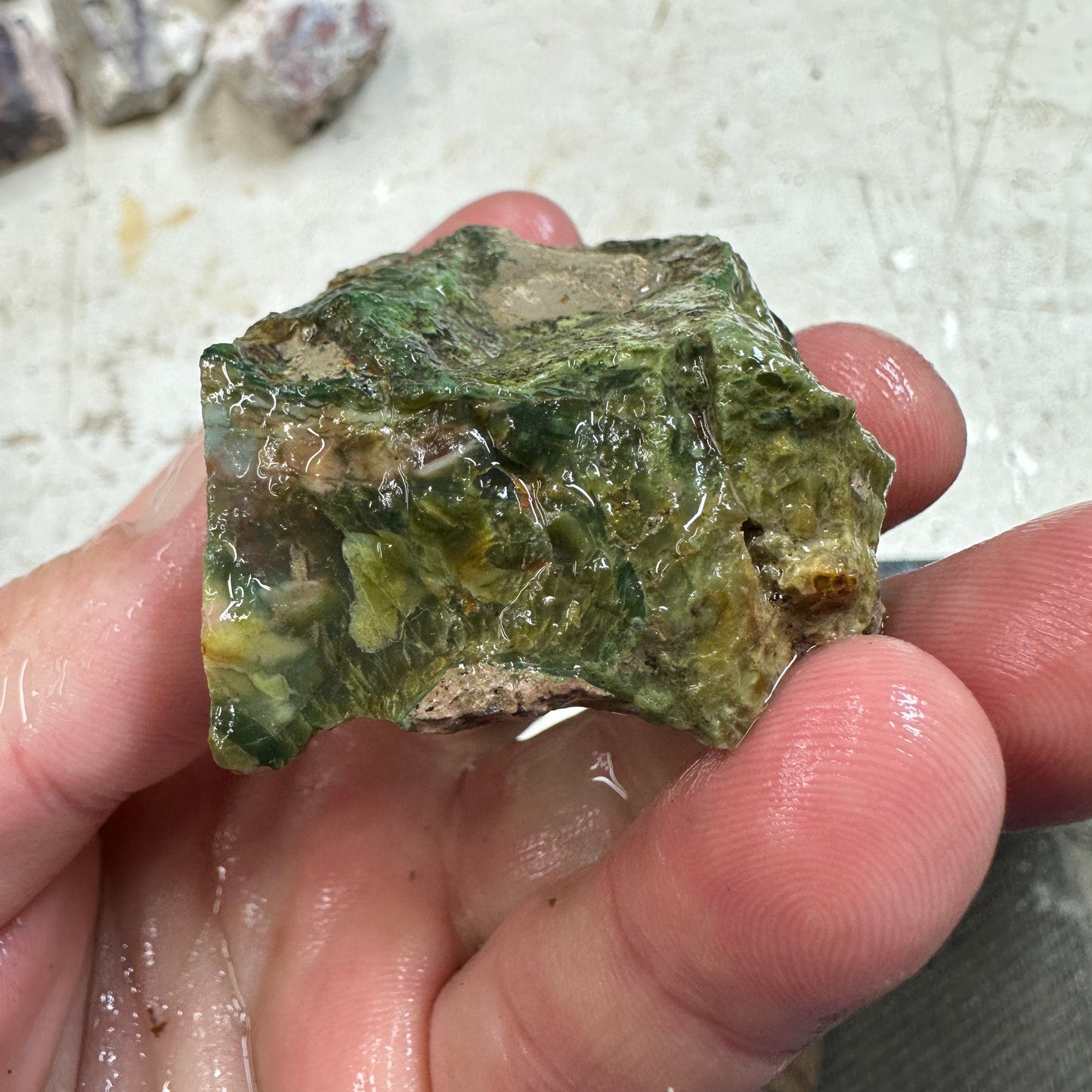 MORRISONITE JASPER Faced Rough - 0.32 Pounds