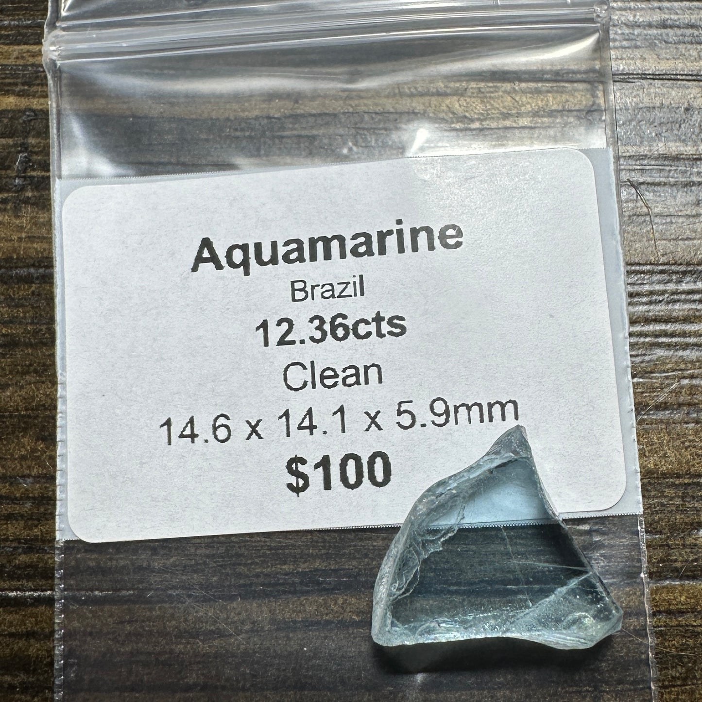 12.36ct AQUAMARINE Facet Rough