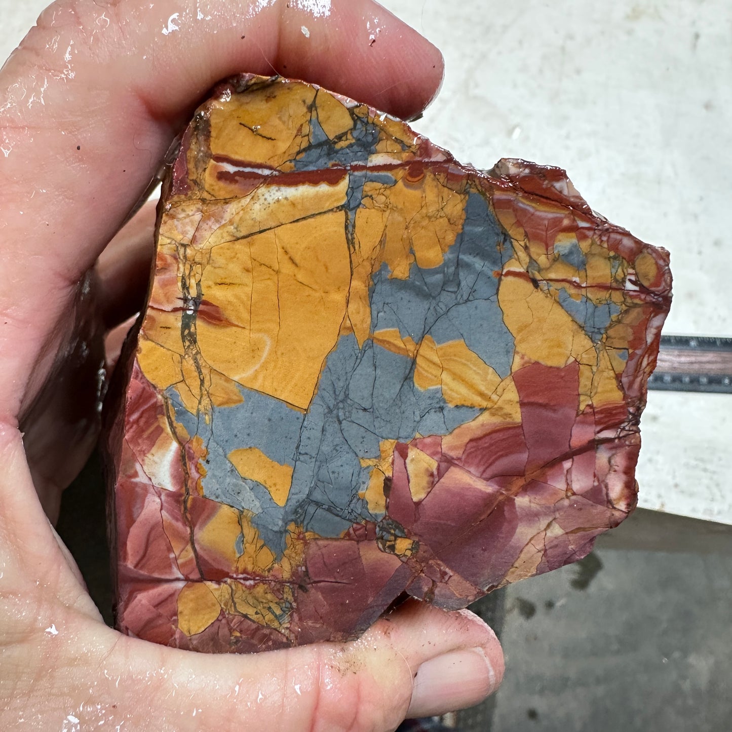 MESCALERO JASPER Faced Rough - 2.61 Pounds
