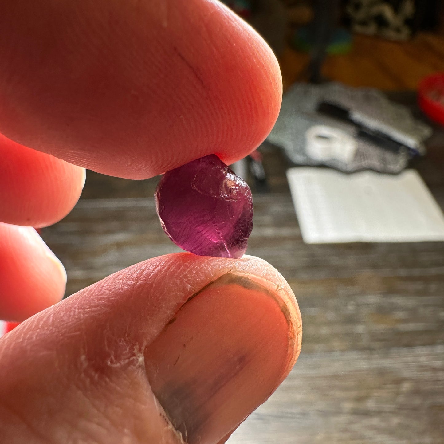 7.76ct  RHODOLITE GARNET Facet Rough