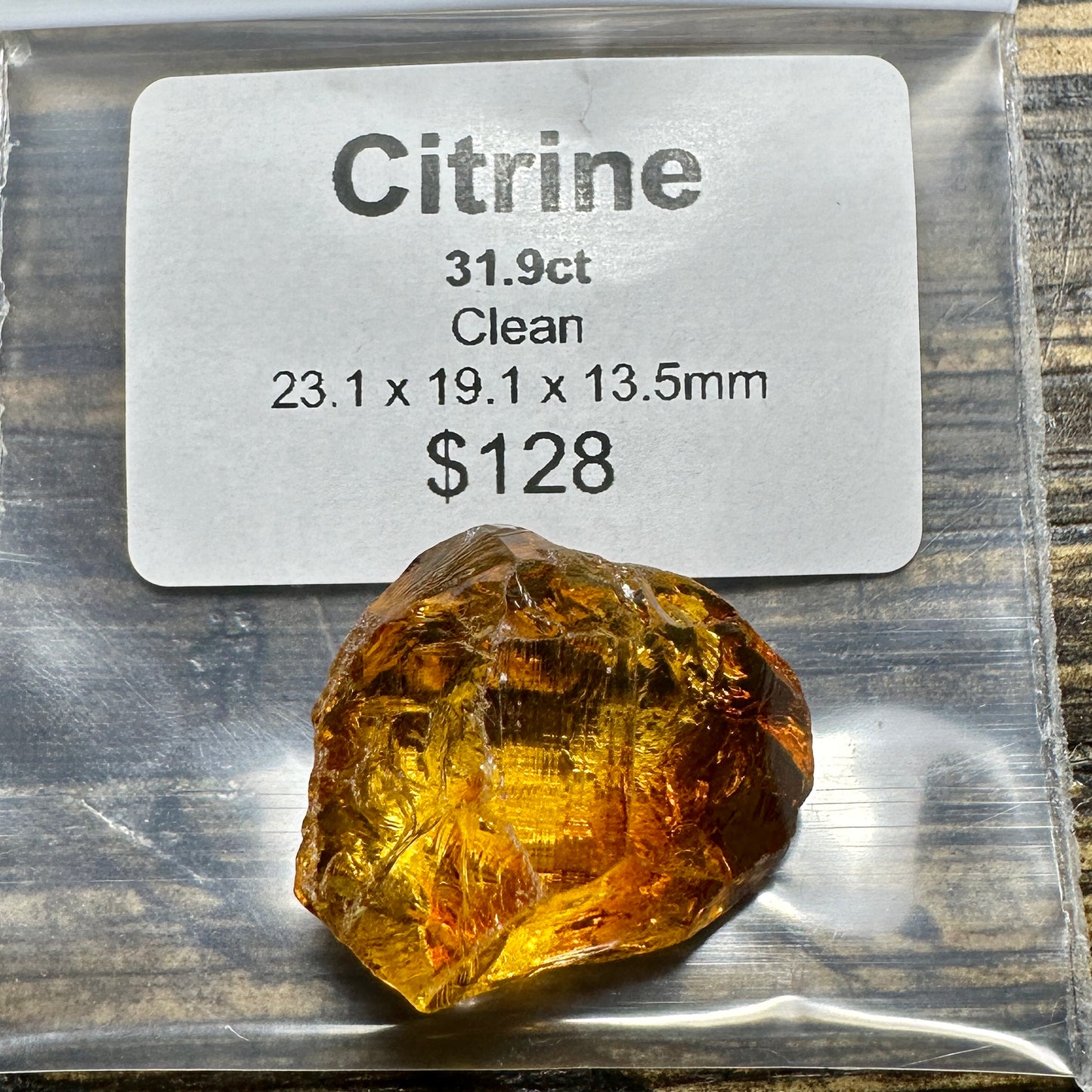 31.9ct CITRINE QUARTZ Facet Rough