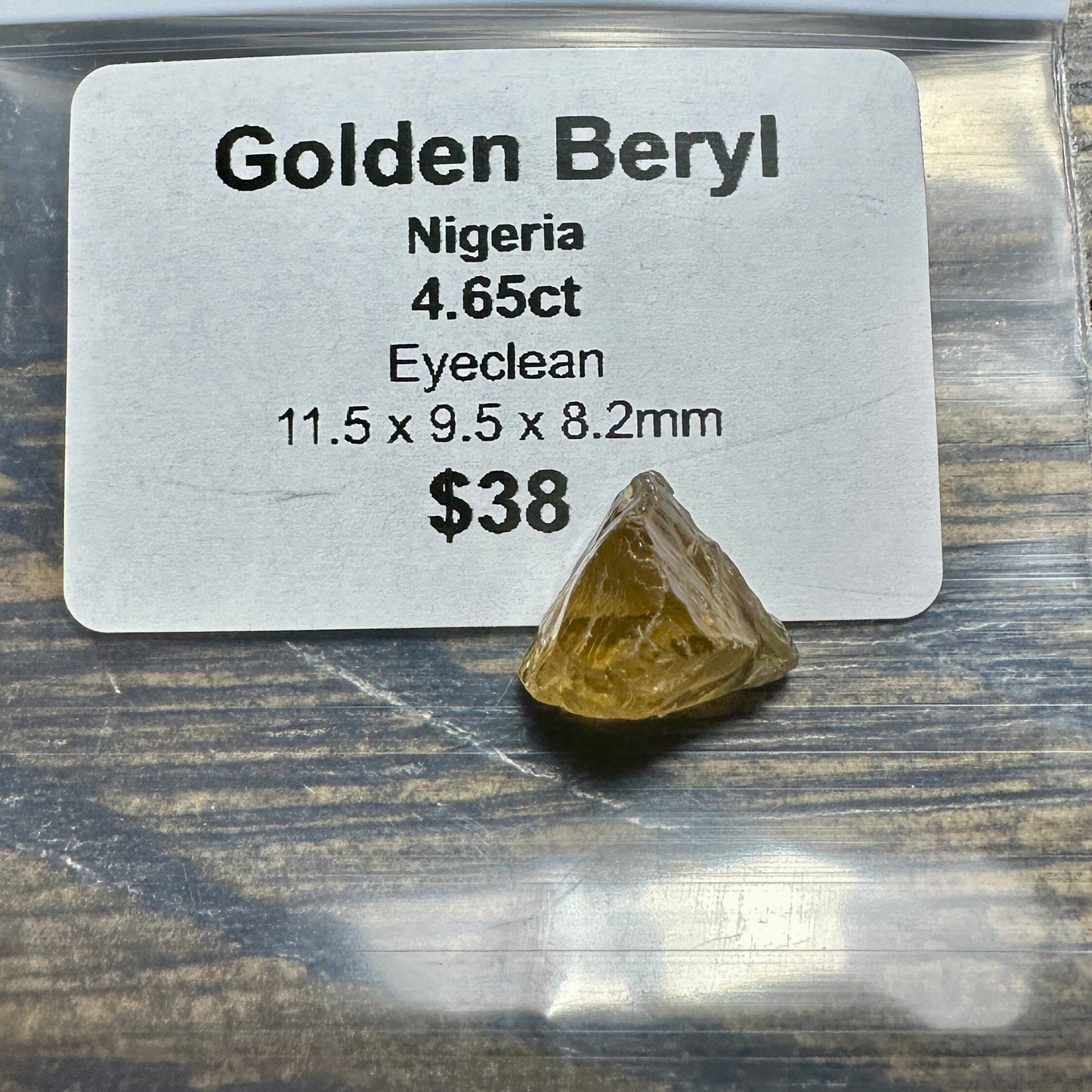 4.65ct GOLDEN BERYL Facet Rough