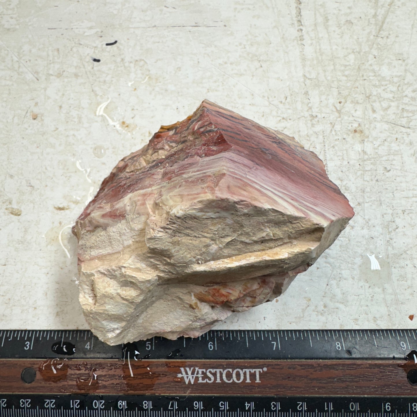 Red HOWARDITE Faced Rough - 14.7ozs