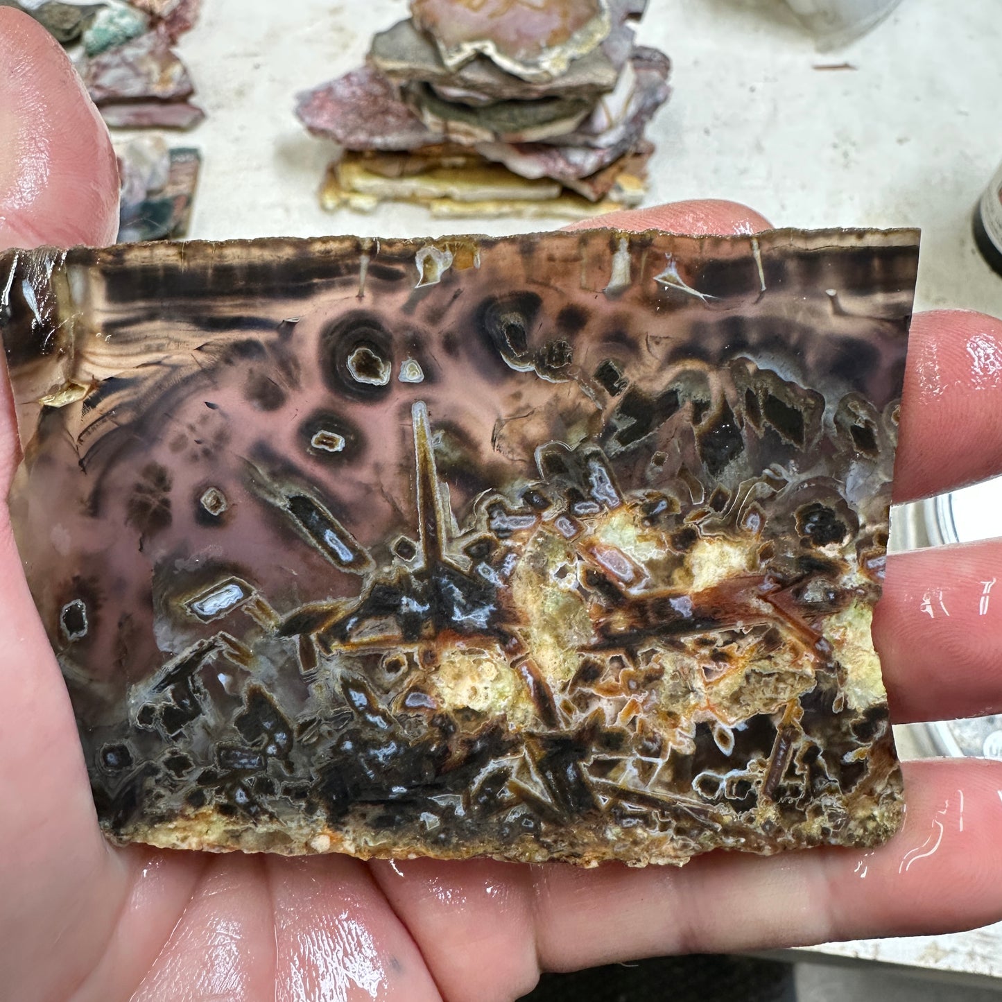 TURKISH STICK AGATE Slab - 77 grams