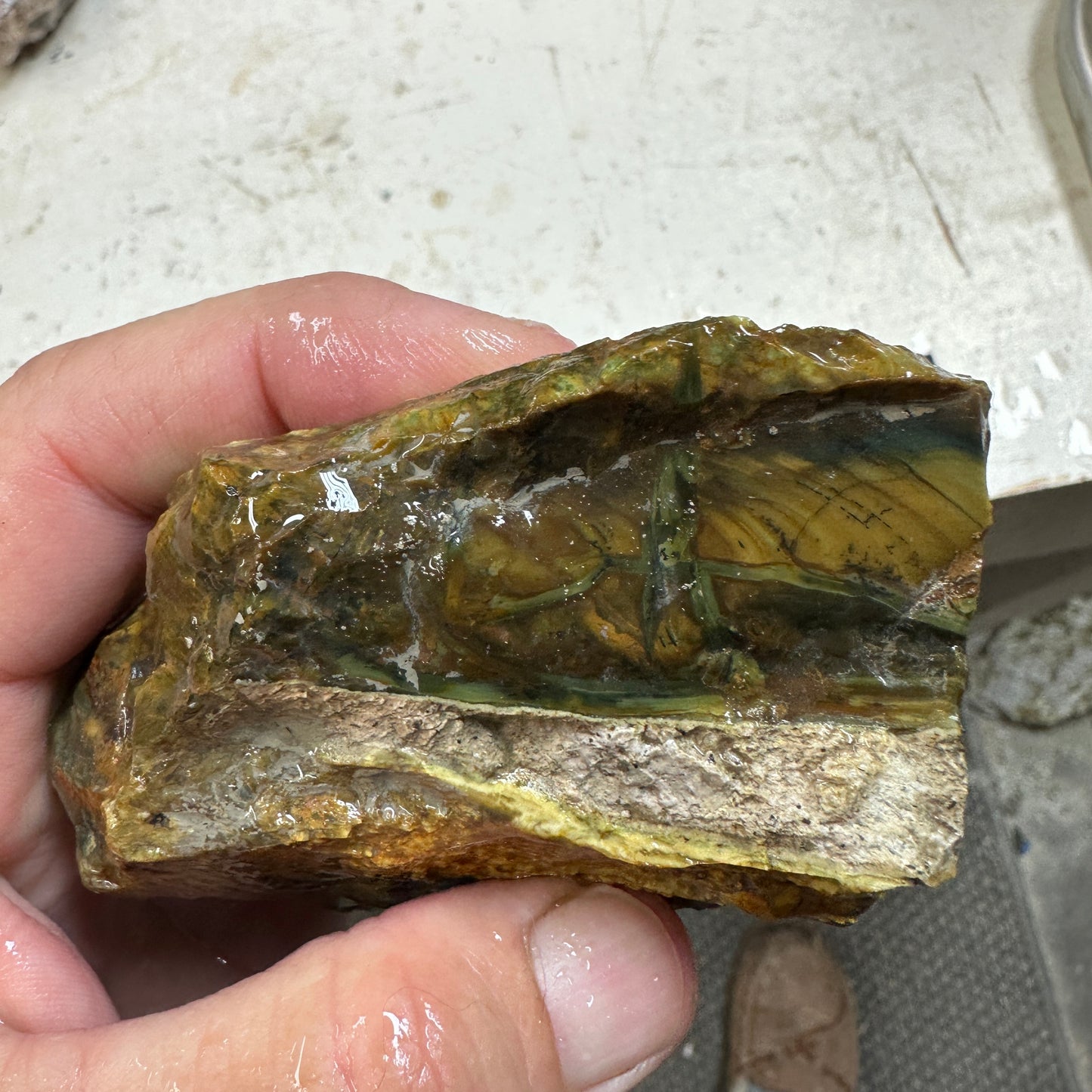 MORRISONITE JASPER Faced Rough - 1.16 Pounds