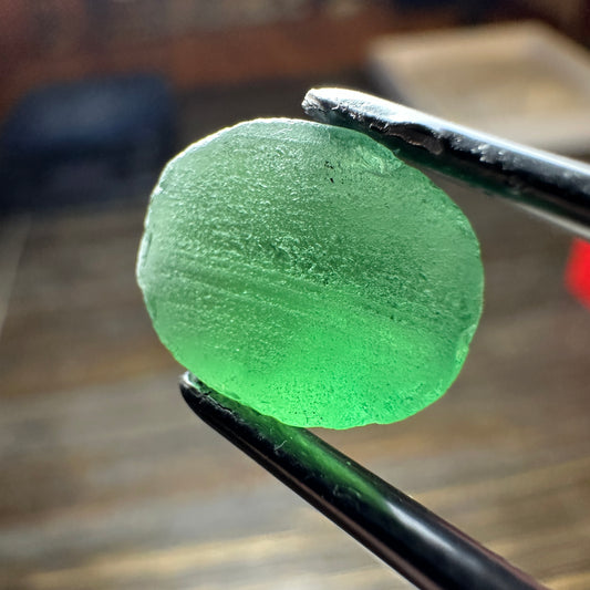 8.41ct GREEN APATITE Preformed Facet Rough