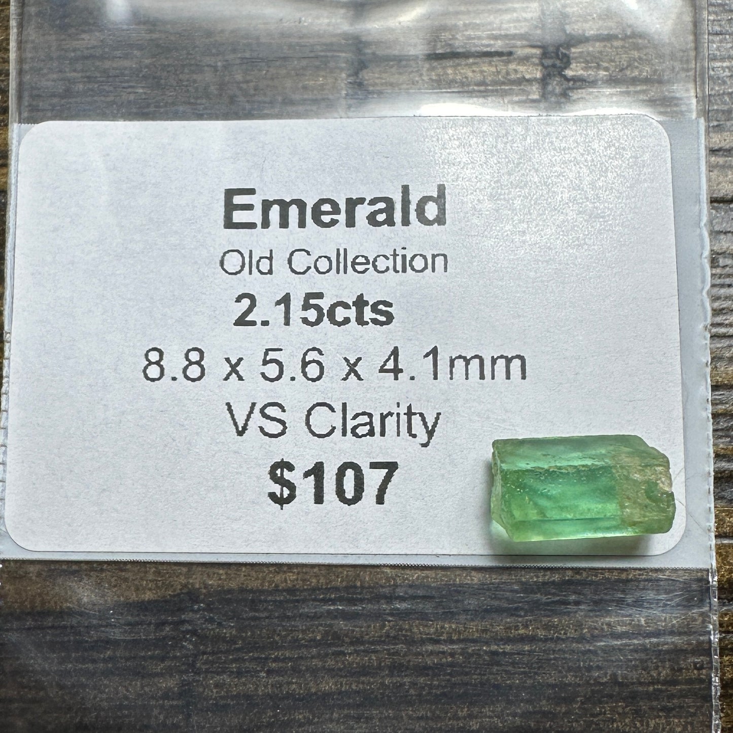 2.15ct EMERALD Facet Rough