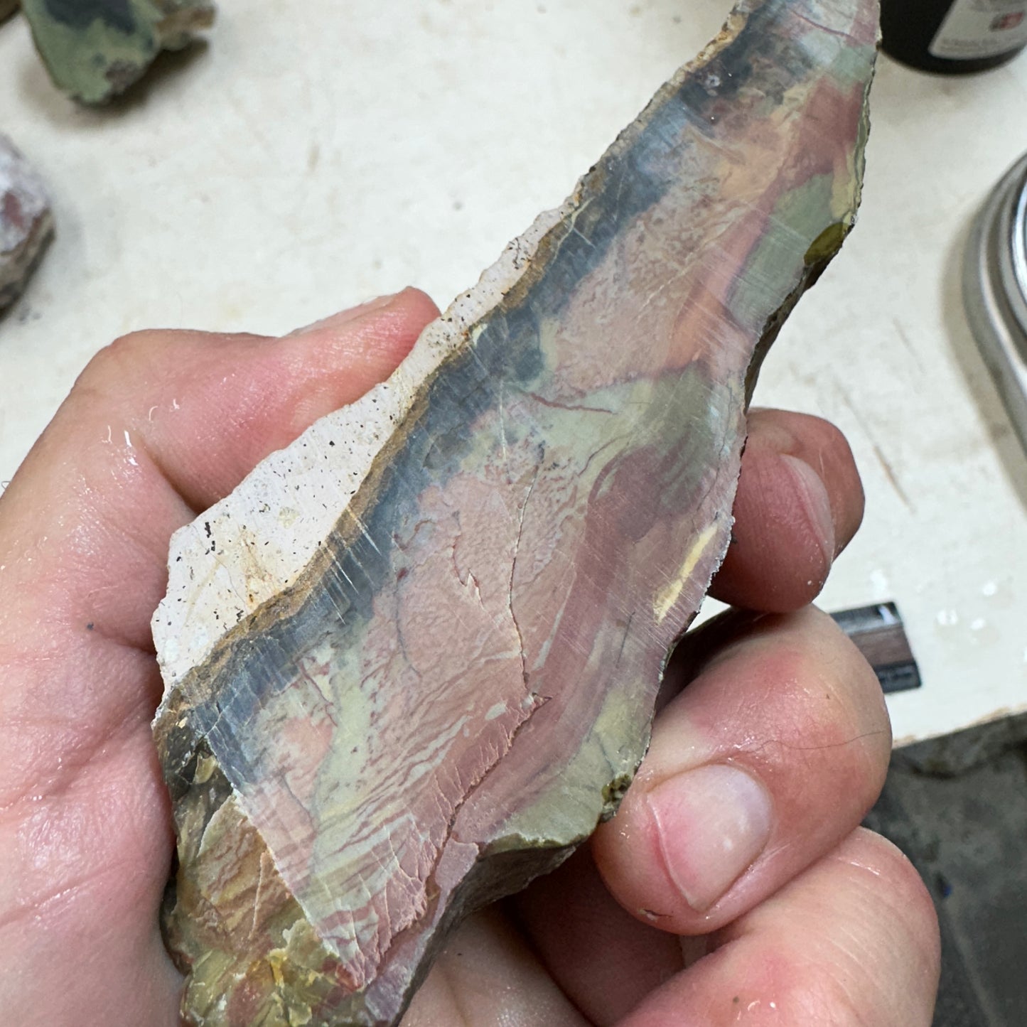 MORRISONITE JASPER Faced Rough - 0.67 Pounds