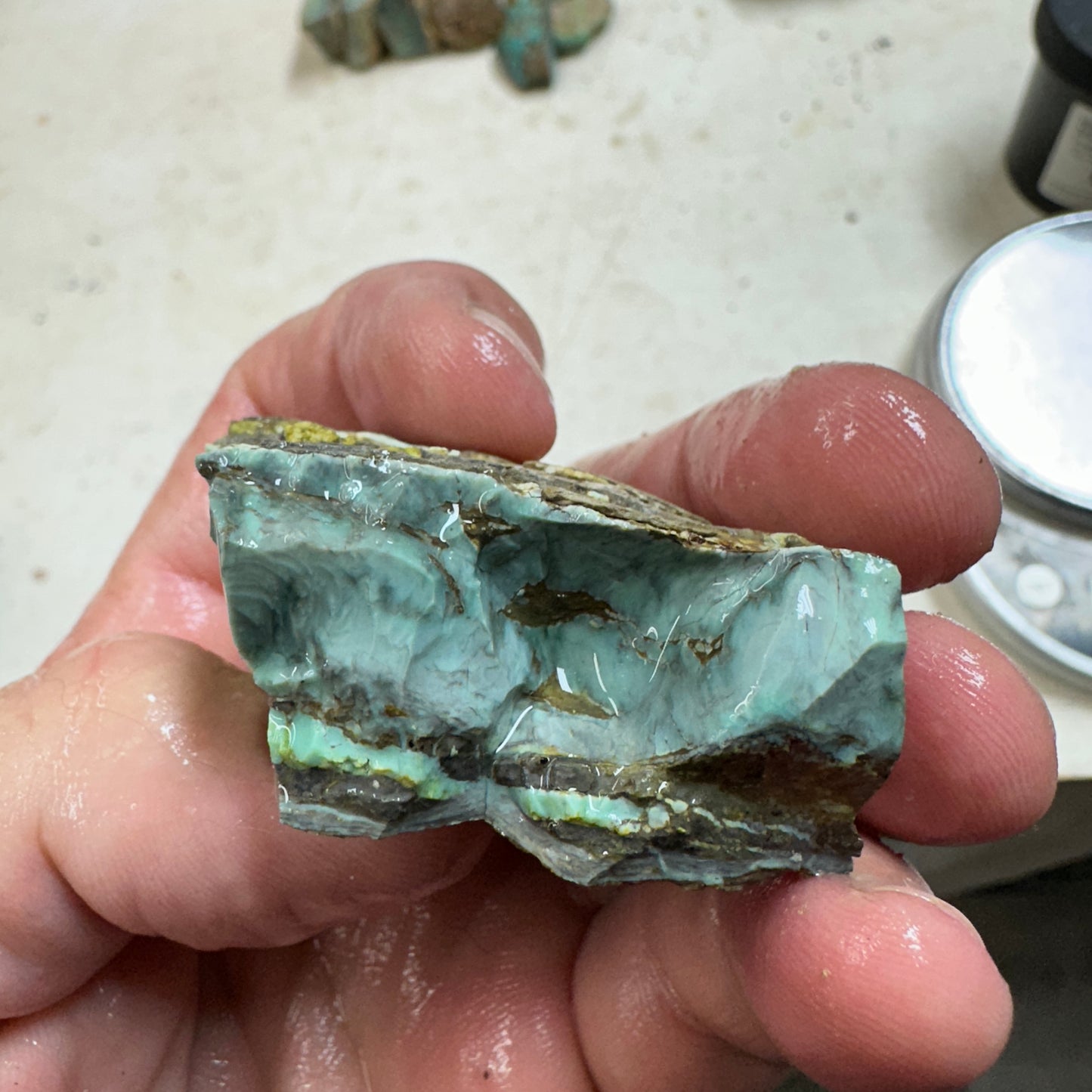 BROKEN ARROW VARISCITE Rough - 102.4 grams