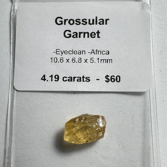 4.19ct GROSSULAR GARNET Facet Rough