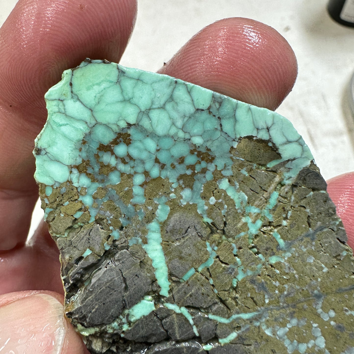 BROKEN ARROW VARISCITE Trimmed Rough Slab - 71 grams