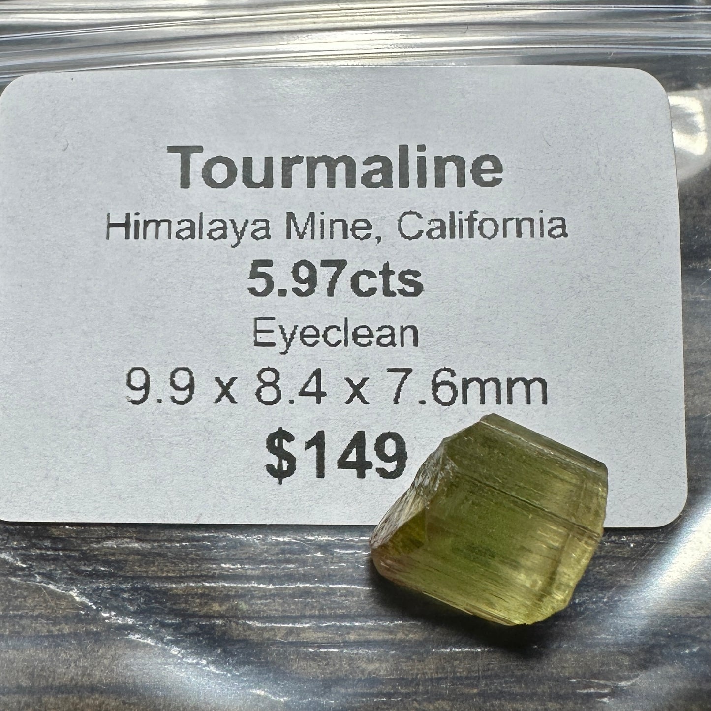 5.97ct Himalaya Mine TOURMALINE Facet Rough