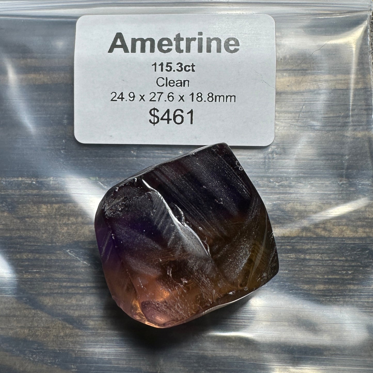 115.3ct AMETRINE QUARTZ Facet Rough