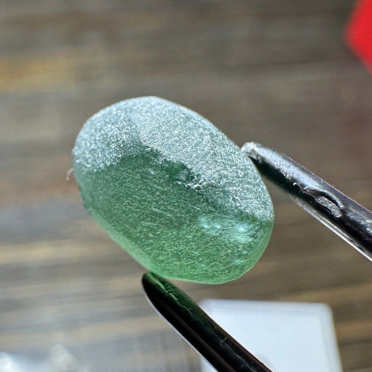 4.75ct GREEN APATITE Preformed Facet Rough