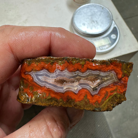 MOROCCAN SEAM AGATE Rough - 6.9ozs