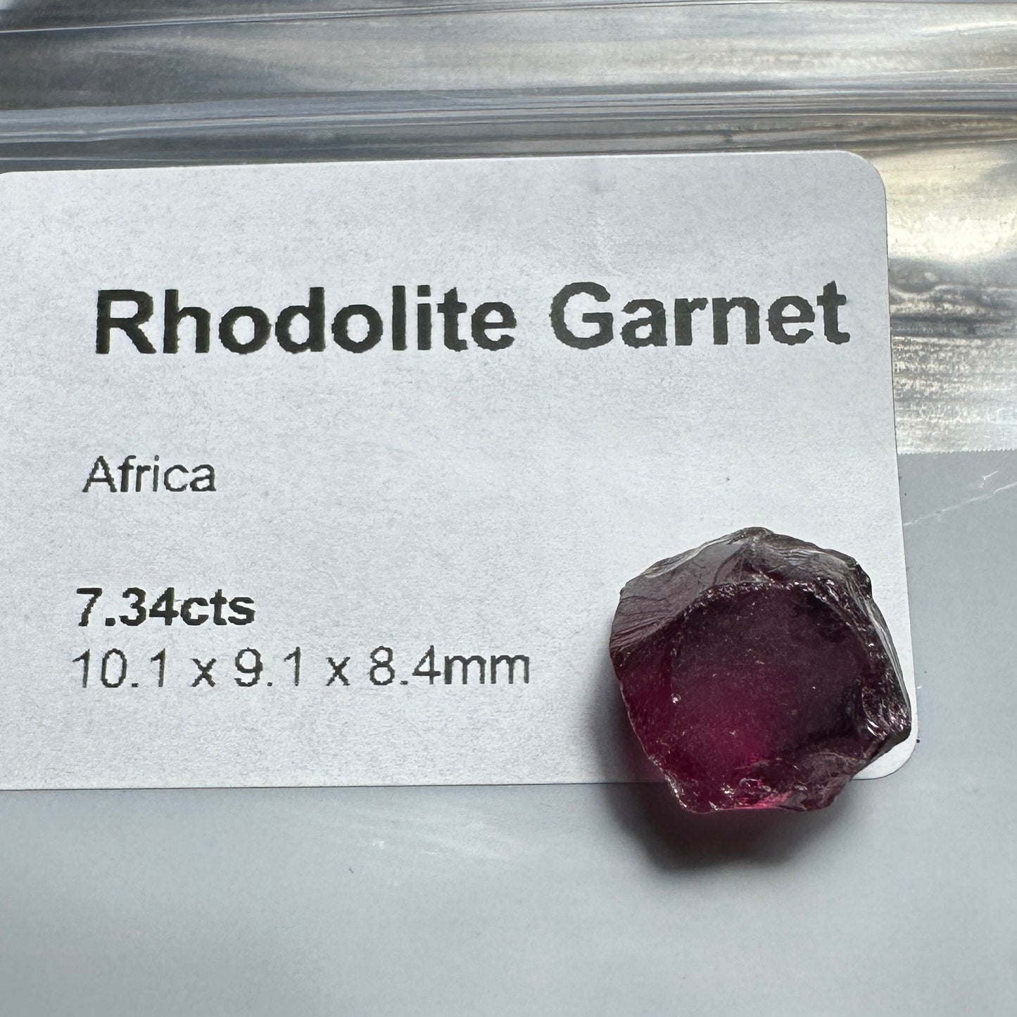 7.34ct RHODOLITE GARNET Facet Rough