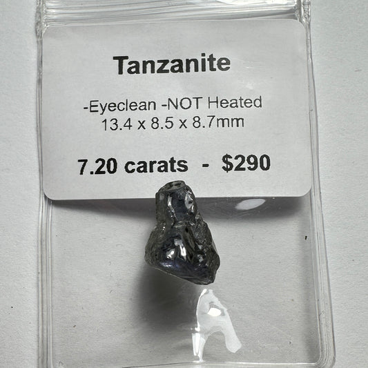 7.20ct TANZANITE Facet Rough