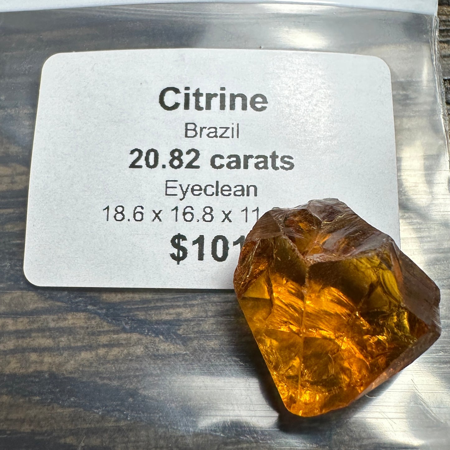 20.82ct CITRINE QUARTZ Facet Rough