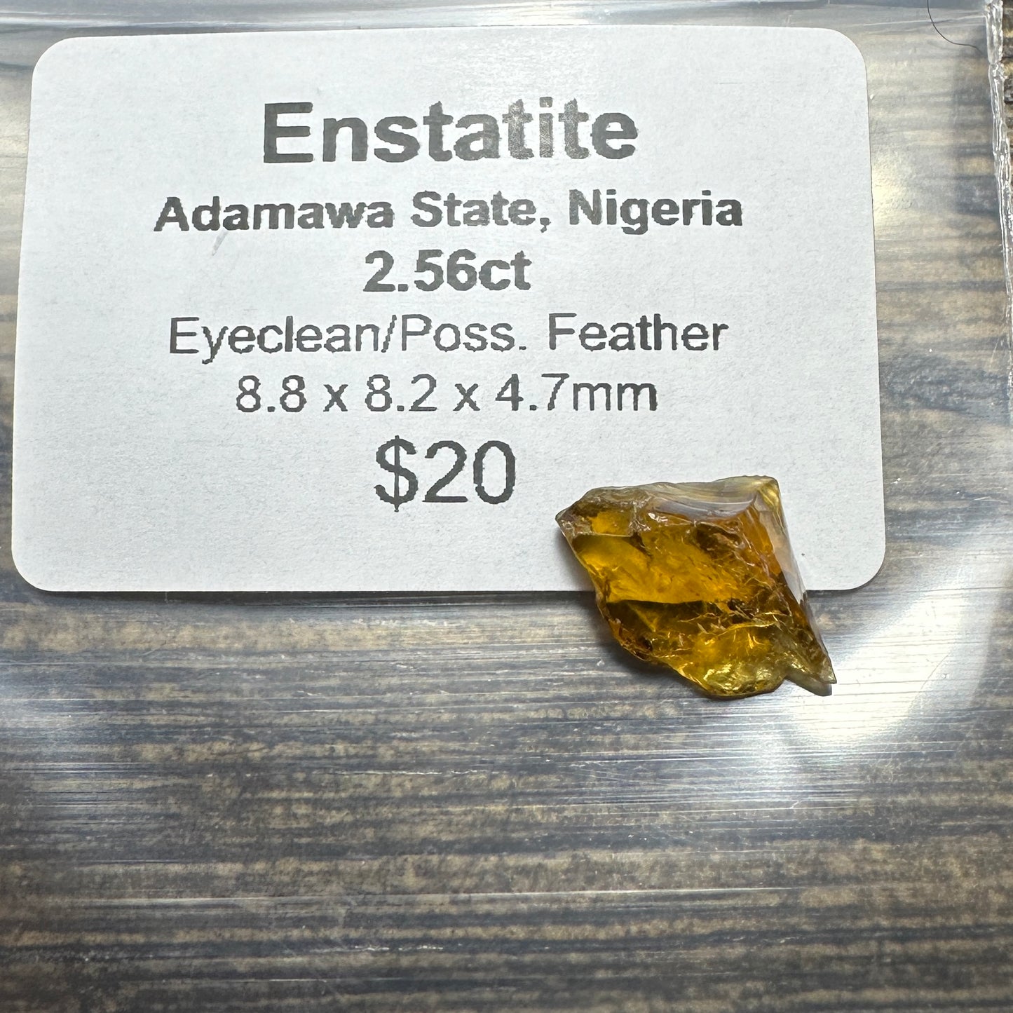 2.56ct Rare Nigerian ENSTATITE Facet Rough