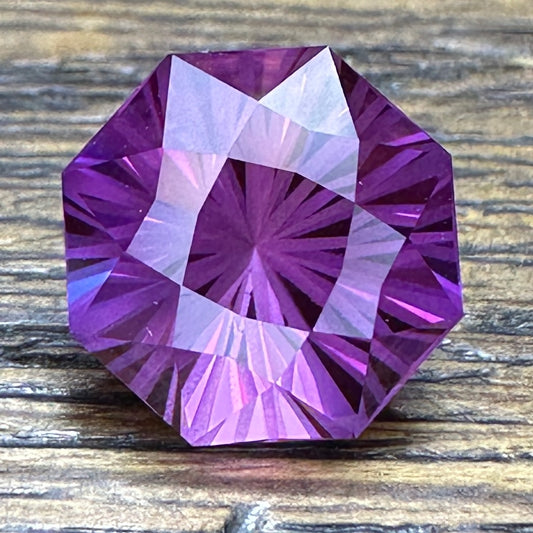 5.43ct PURPLE CZOCHRALSKI SAPPHIRE Faceted Stone