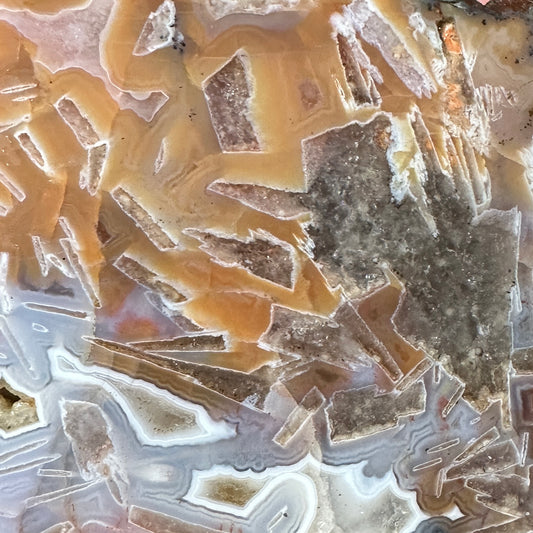 MOROCCAN STICK AGATE Faced Rough - 1.60 Pounds