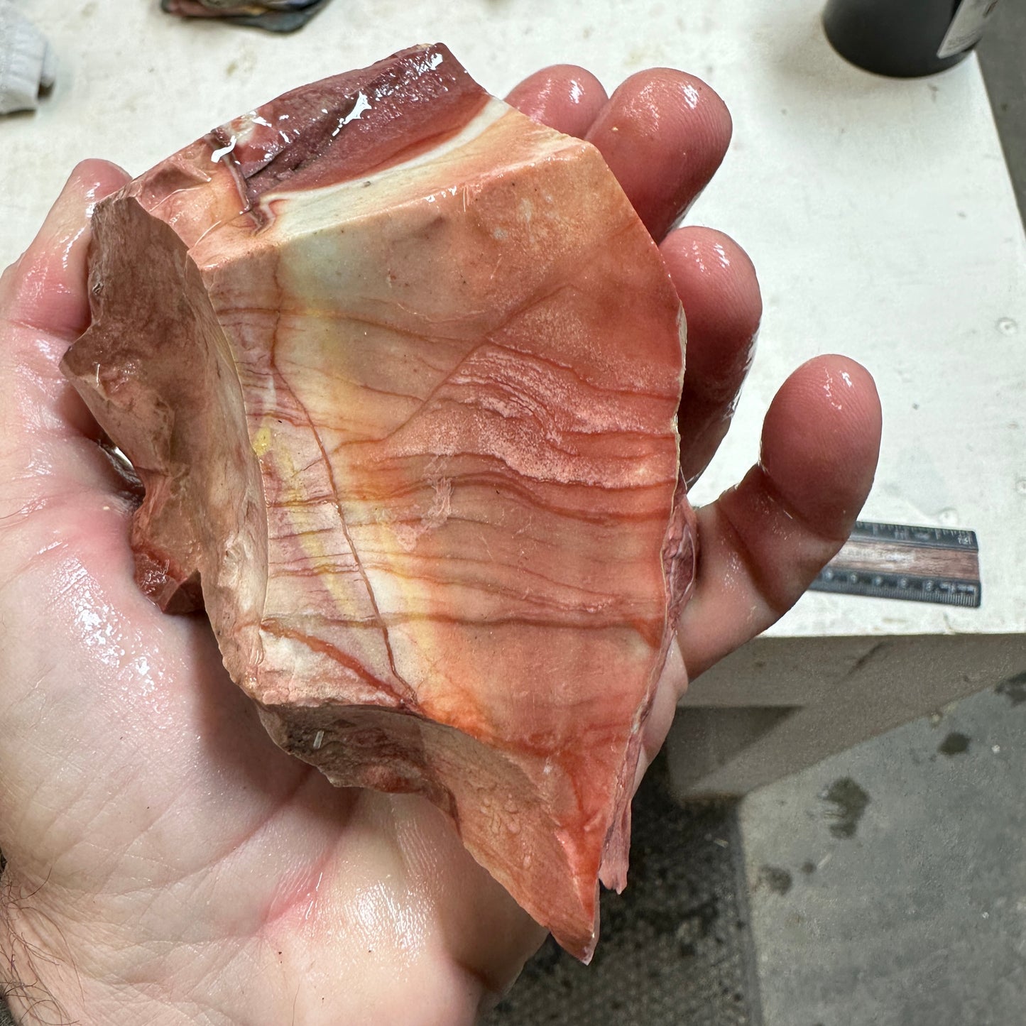 WINDY MOUNTAIN JASPER Faced Rough - 1.66 Pounds