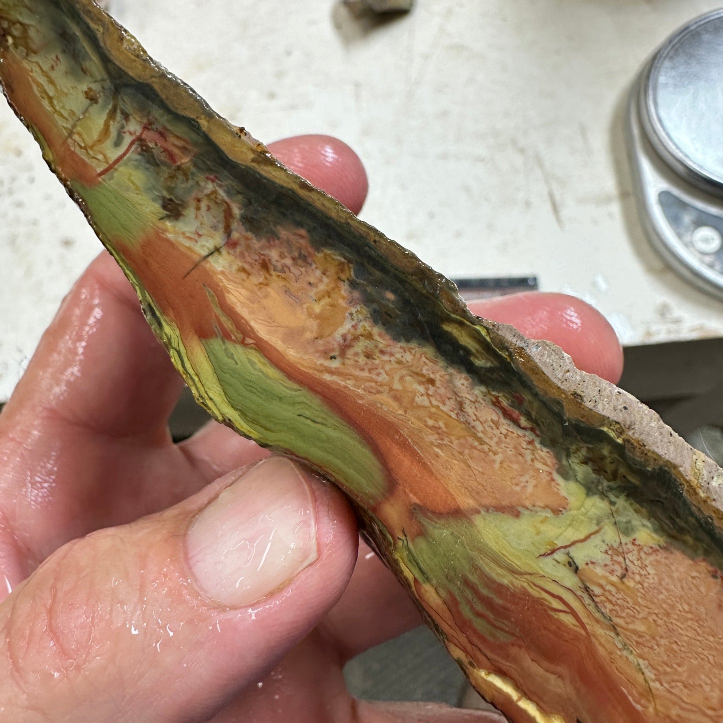 MORRISONITE JASPER Faced Rough - 0.86 Pounds