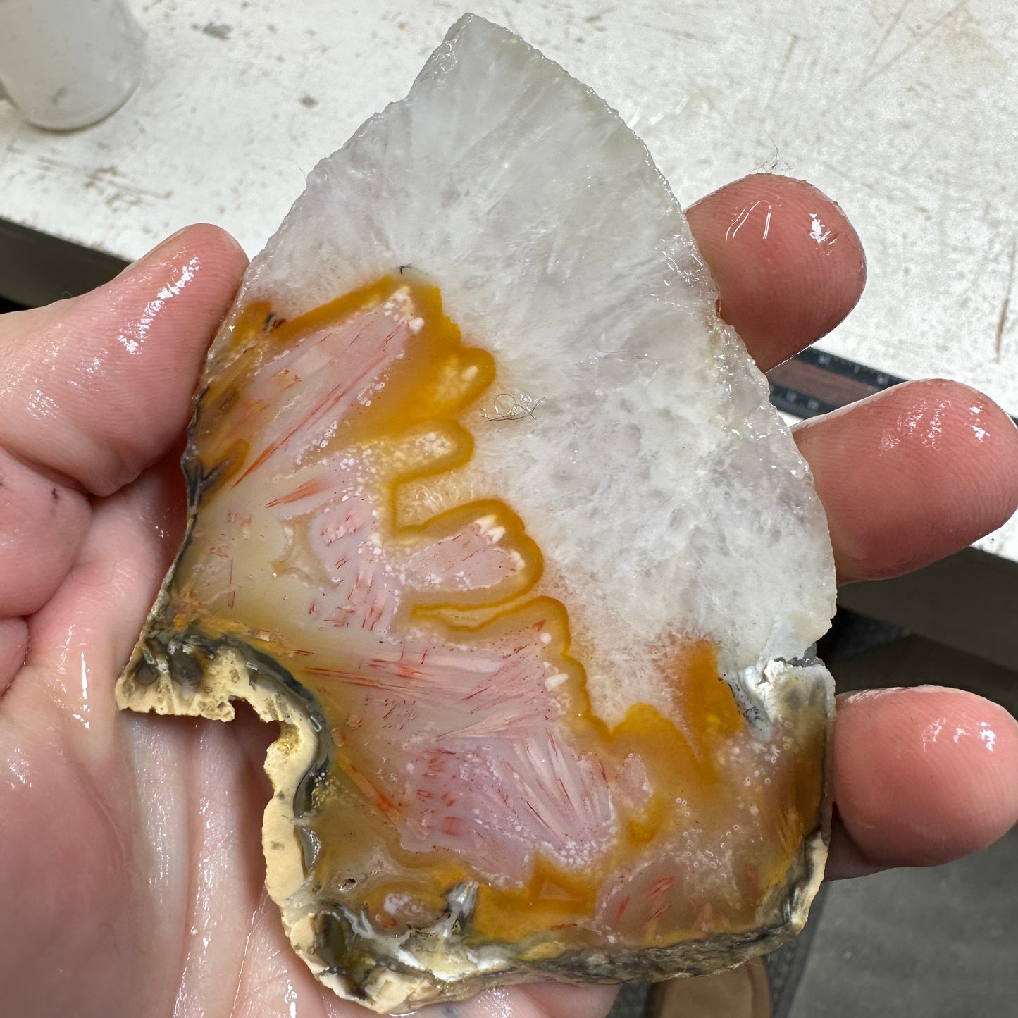 TUBE AGATE Slab - 109 grams