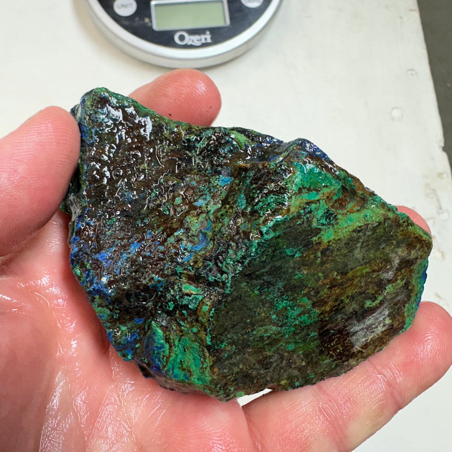 AZURITE MALACHITE Faced Rough - 400 grams