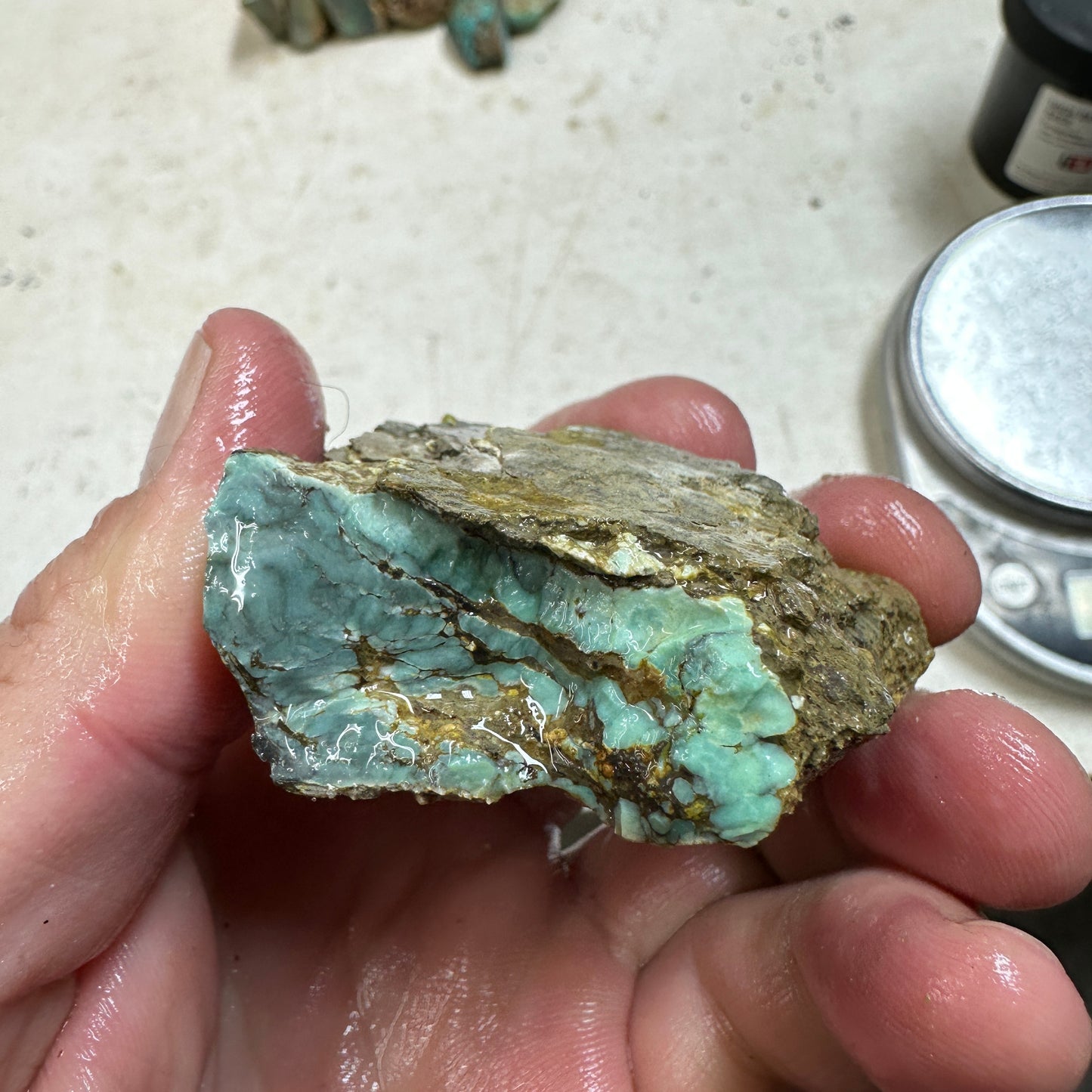 BROKEN ARROW VARISCITE Rough - 102.4 grams