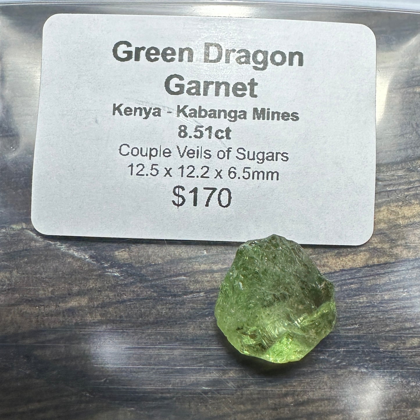 8.51ct GREEN DRAGON GARNET Facet Rough