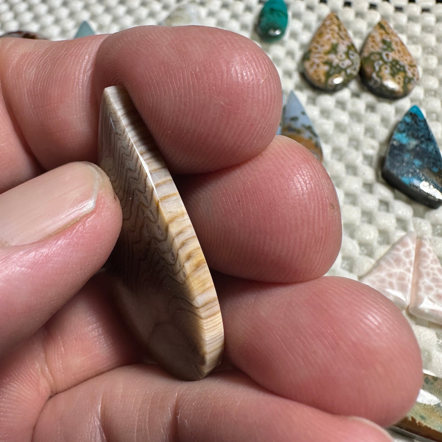 HELLS CANYON HERRINGBONE cabochon