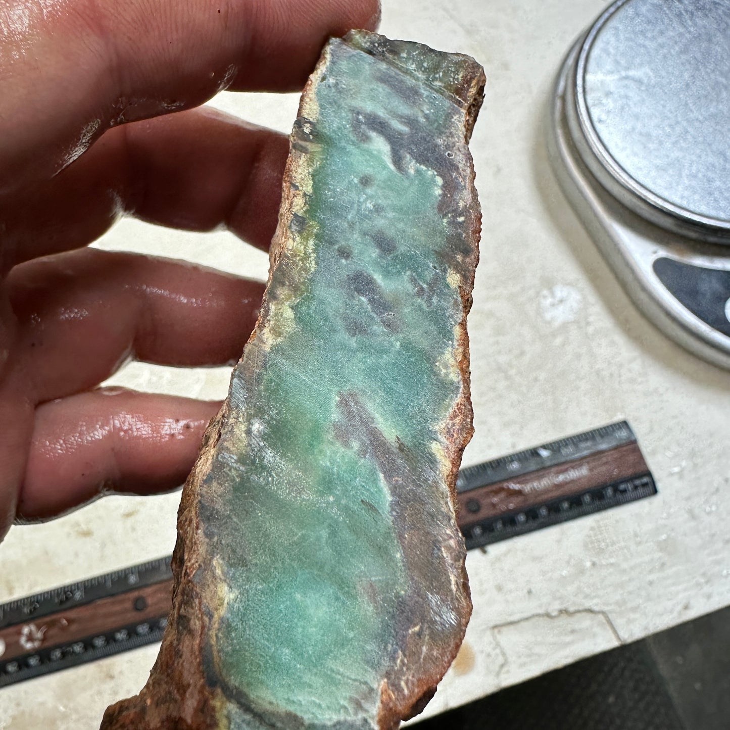 CHRYSOPRASE Faced Rough - 0.47 Pounds