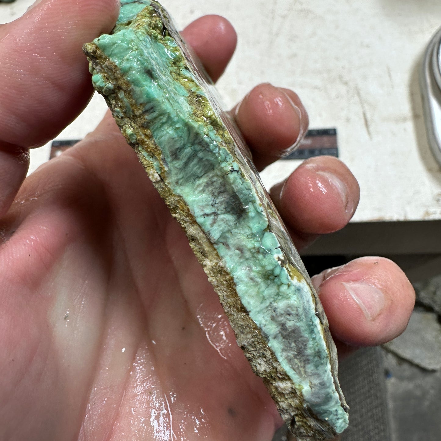 BROKEN ARROW VARISCITE Trimmed Rough Slab - 178 grams