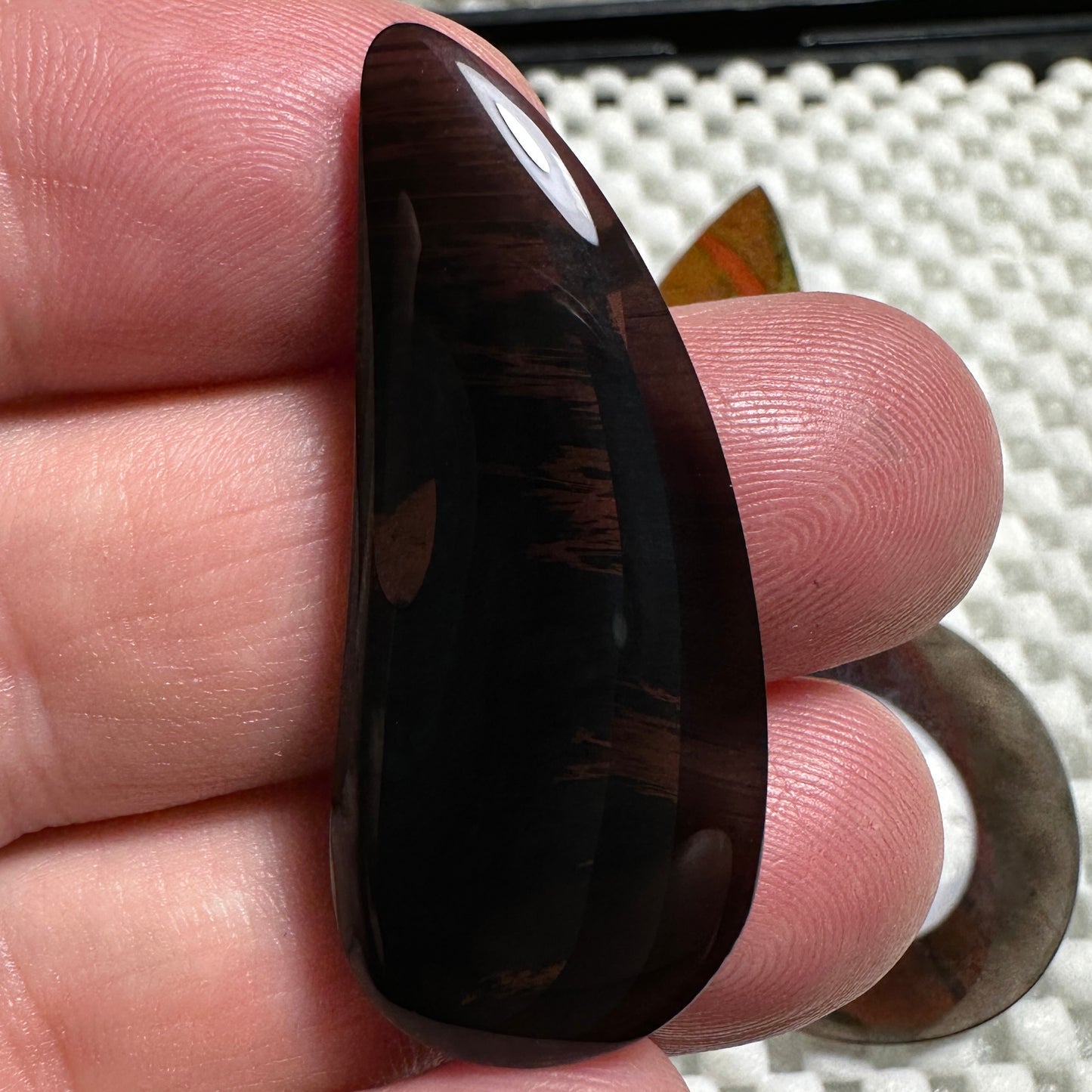 RED RIBBON OBSIDIAN cabochon