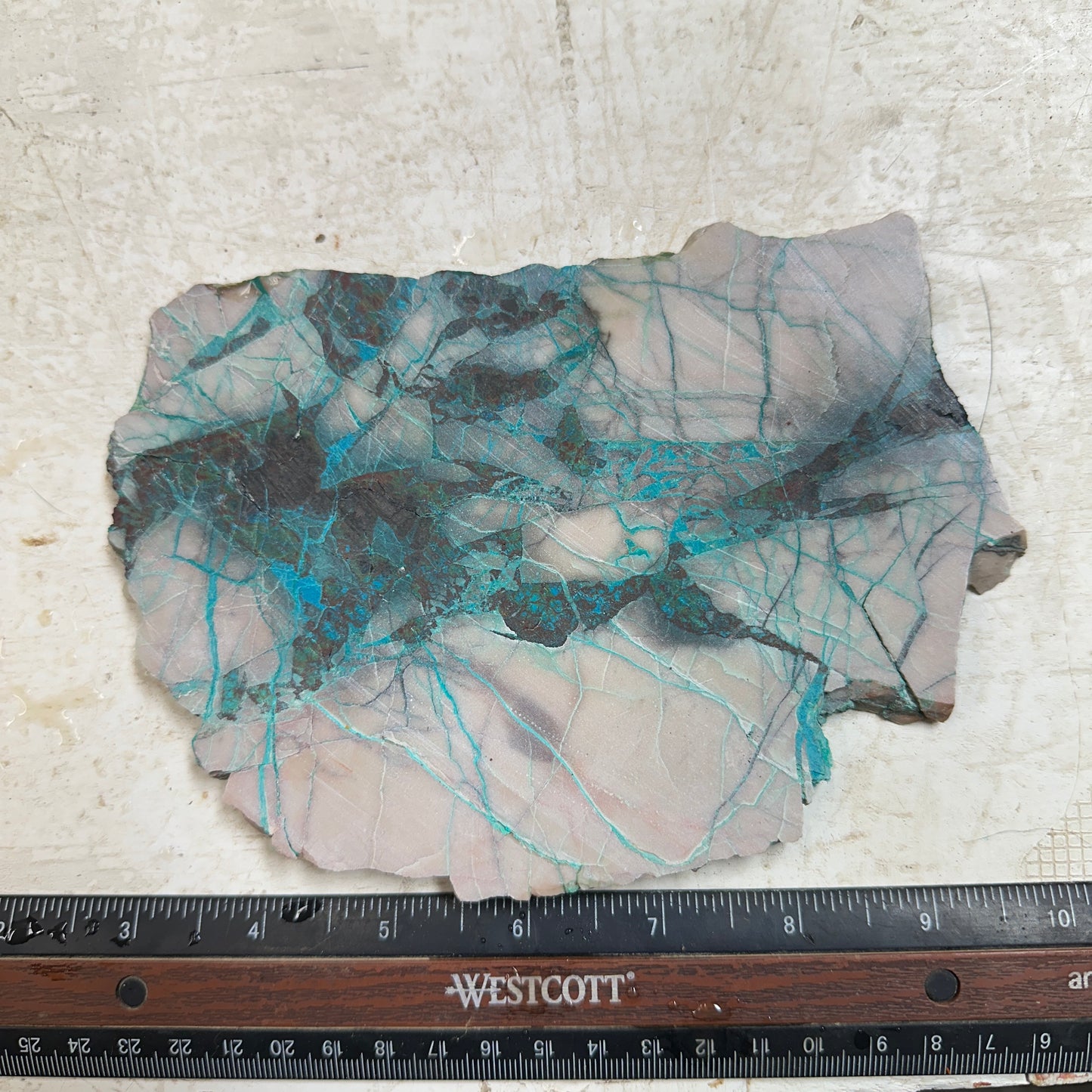 BLUE LIGHTNING CHRYSOCOLLA Slab - 341 grams