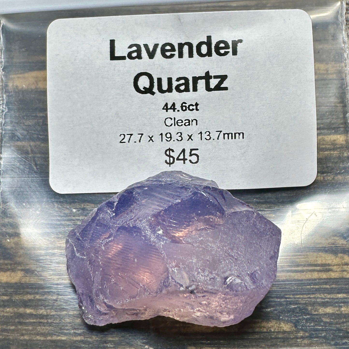 44.6ct LAVENDER QUARTZ Facet Rough